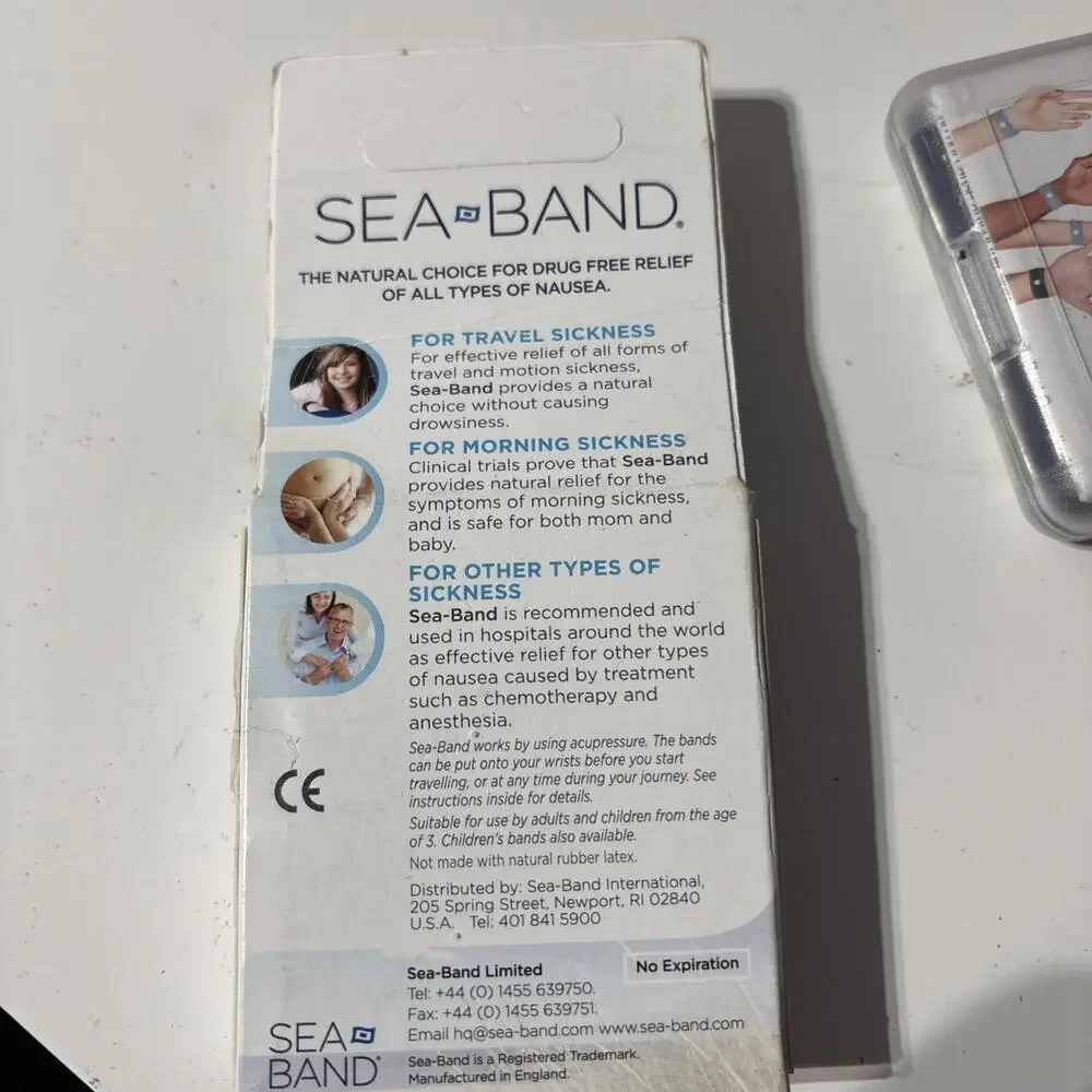 Sea Band - The‎ Original Wristband for Nausea Relief TWO pair (4 bands) **NEW**